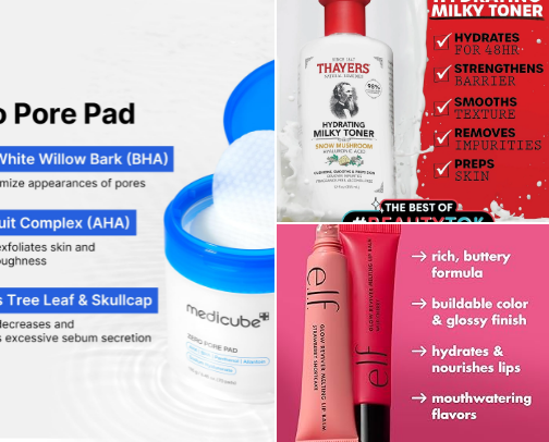 Affordable BEAUTY & SKINCARE favs 💋💄🧴 cover photo collage