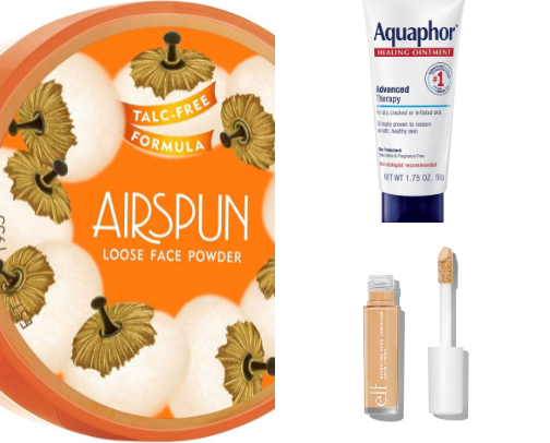 My everyday makeup products cover photo collage