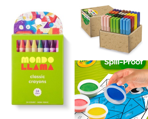 These are the Best Crayons & Coloring Supplies that i brought for my grandson (Safe, Fun & Creative Learning Art Set) cover photo collage