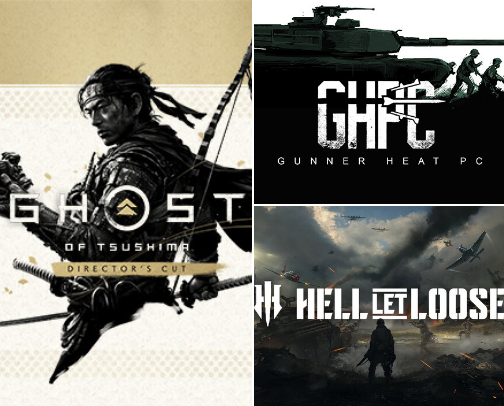 Video games for pc or mobile cover photo collage