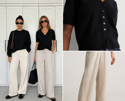 Black Outfits: Soft Fabric cover photo collage