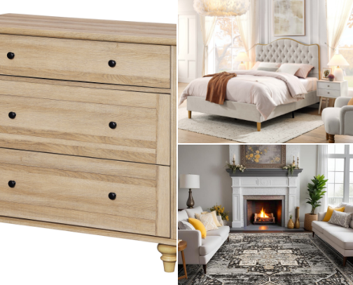Cozy bedroom finds cover photo collage