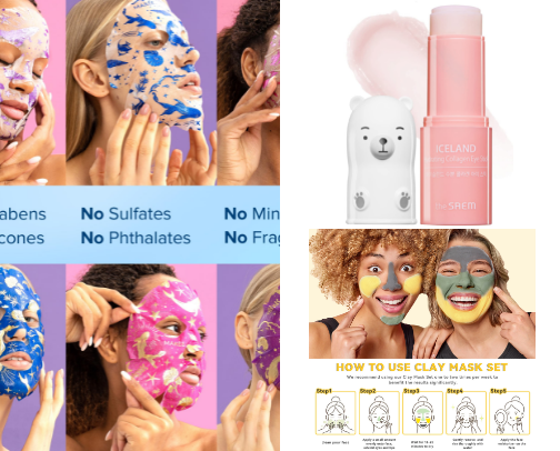Skin care cover photo collage