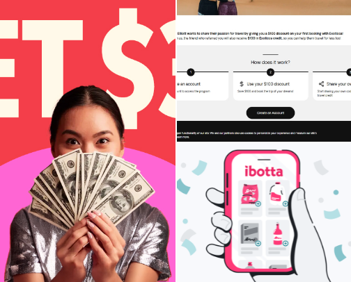 Referral Codes: Sign Up Today and Start Earning Cash Back cover photo collage