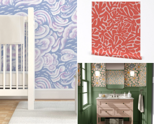 Peel & Stick Wallpaper Collection ( renter friendly :) cover photo collage
