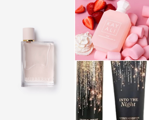 My go to perfumes 💗🍓 cover photo collage