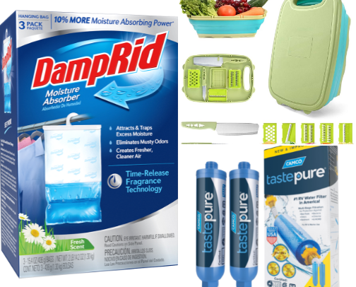 Camper must haves cover photo collage