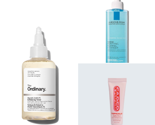 Oily skin recs! cover photo collage