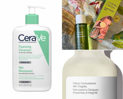 Facial  products cover photo collage