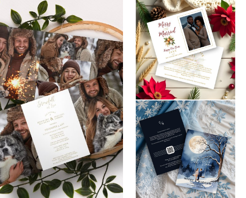 Christmas & Winter Wedding Inspo cover photo collage