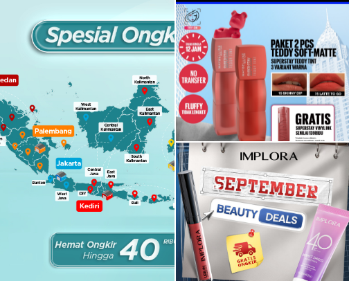 Your ultimate beauty destination is here! ✨ Dari lipstik harian sampai skincare malam, semua merk kosmetik lengkap ada di sini. Gak usah pusing nyari ke mana-mana, yuk intip katalog kita dan temukan produk impianmu! 💄 cover photo collage