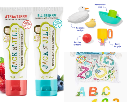 Toddler bathroom essentials 🛁🧼 cover photo collage