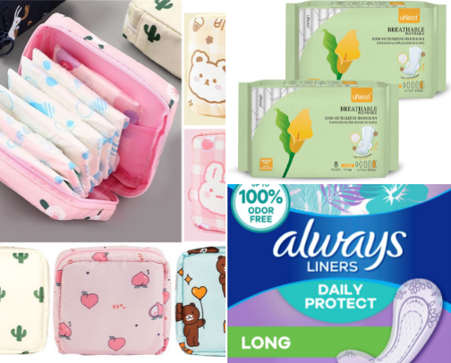 My Period Bag Essentials 🩷 | Everything I Keep With Me cover photo collage