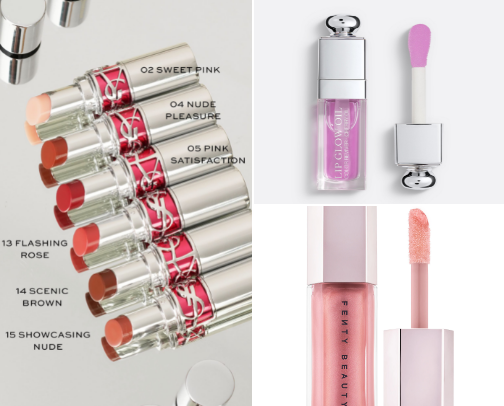 Juicy glossy lips cover photo collage