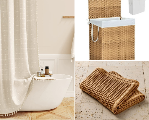 Brighten up your bathroom with things you love ☝️ cover photo collage