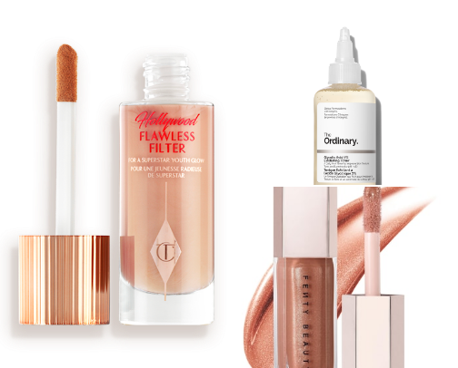 My personal favorites for glowing skin and effortless makeup cover photo collage