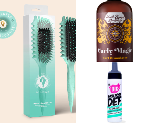 Curly Hair Essentials for Beautiful Defined Hair cover photo collage