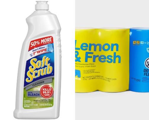 Cleaning products cover photo collage