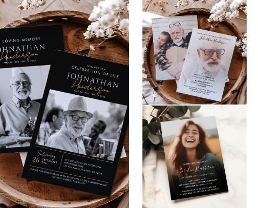 Hosting an extra special celebration of life, funeral or memorial service cover photo collage