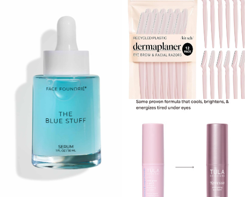 Skincare I’m using as a 30 something year old cover photo collage