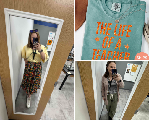 ☕️✨ Coffee, Chaos, & Cute Outfits: Teacher Styles on a Budget cover photo collage