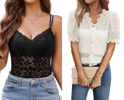 Romantic Lace Tops for Date Night & Special Evenings cover photo collage