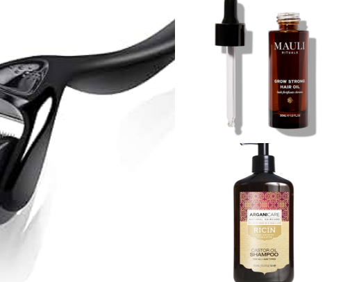 Hair regrow essentials from my experience ✨ cover photo collage
