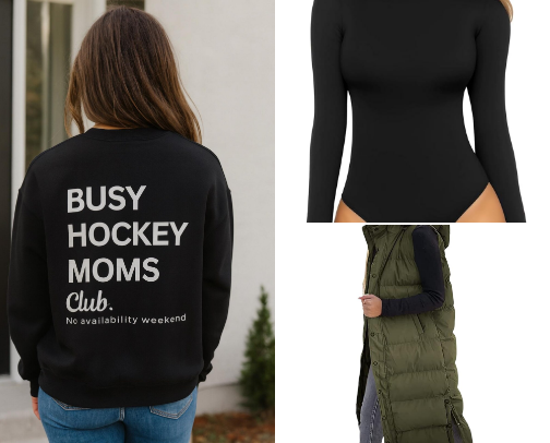 Hockey Mom Essentials: Game Day Style Guide cover photo collage