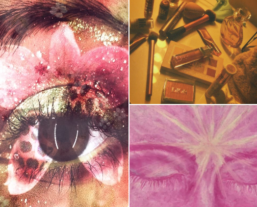 Magic in a bottle: Makeup cover photo collage