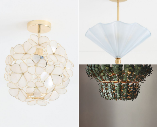 The most unique lighting options from Anthropologie cover photo collage