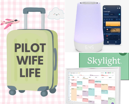 Pilot wife life & Solo parenting tips ✈️ cover photo collage