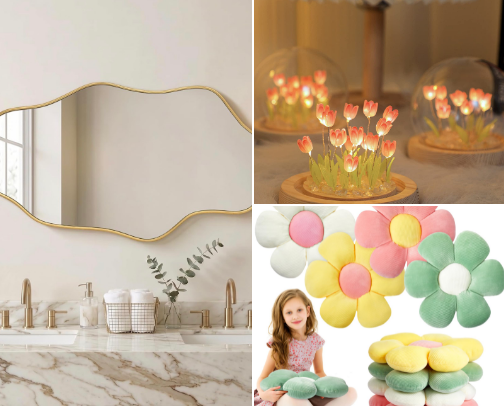 24 Aesthetic Soft Girl Room Decor Items (Coquette Pastel Bedding & Dreamy Lighting) cover photo collage
