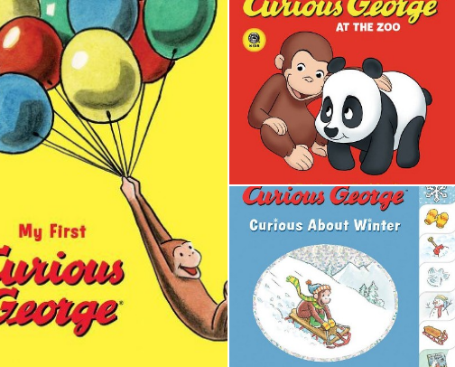 Curious George Adventures: Must-Read Books for kids  📖🙊🙉🙈 cover photo collage