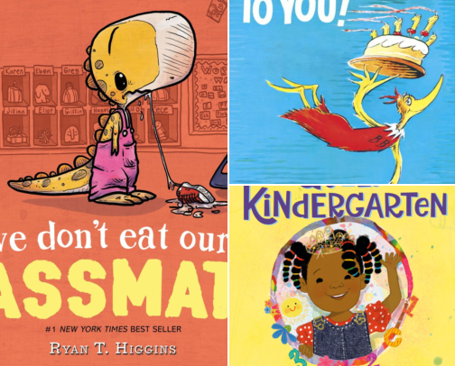 August Book Rotation for Littles ✏️ | Birthday & Back-to-School Books cover photo collage