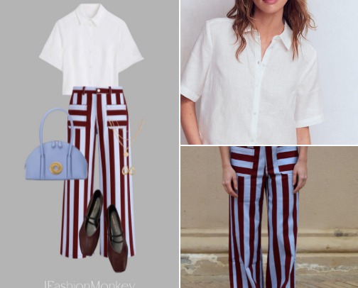 OOTD #916 FASHION MIND TRAVELER STRIPED PANTS cover photo collage