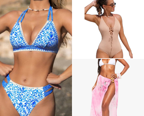 Swimsuits- Suit Up and Make a Splash! 👙🏝️ cover photo collage