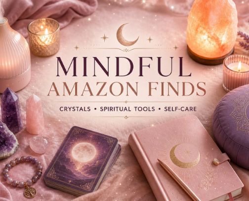 Mindful Souls-Inspired Amazon Finds: Crystals, Spiritual Tools & Self-Care ✨ cover photo collage