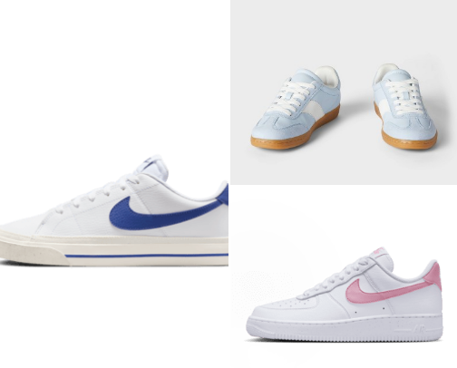 best sneakers for women | cute & aesthetic | affordable sneakers | target | nike cover photo collage