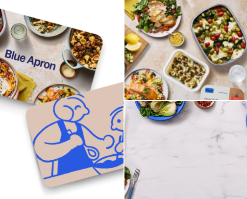 Blue Apron Meals cover photo collage