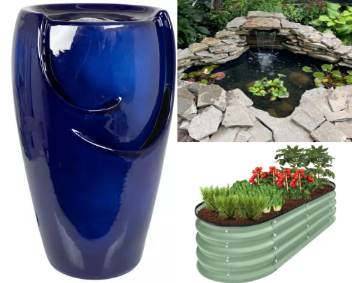 A Walk In The Garden: Garden & Yard Decor cover photo collage