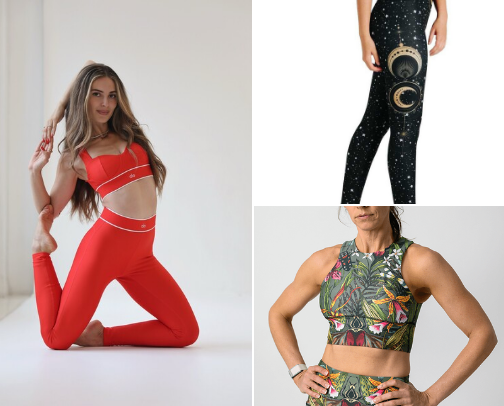 Yoga Outfits & Activewear Sets: Seamless Sets, Flare Leggings & Studio Looks cover photo collage