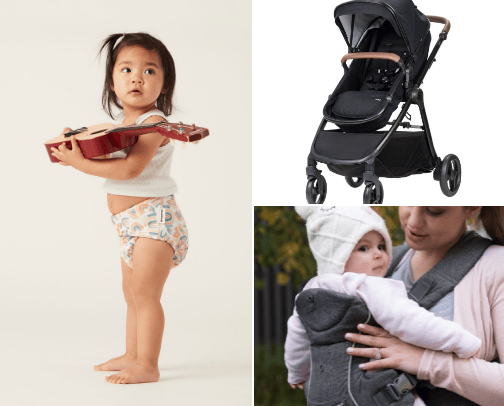 New born baby items cover photo collage