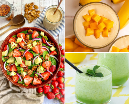 Vegan summer food & drink inspo 🍉 cover photo collage