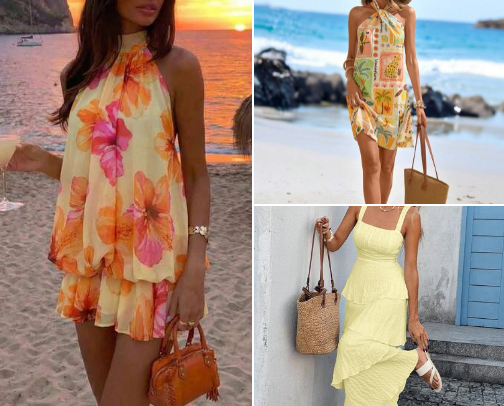 Cute summer dresses must wear👗 cover photo collage