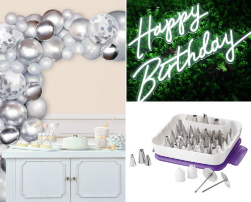 Birthday Party Decorations & Cakes for Kids and Adults cover photo collage