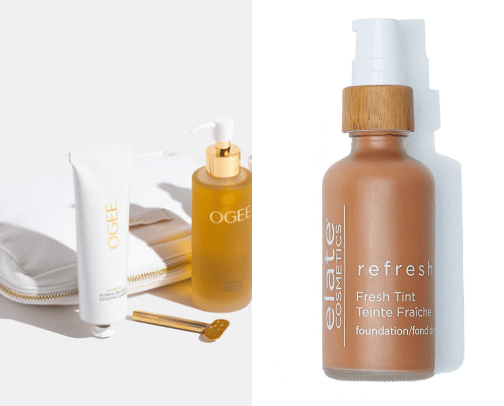 Beauty products cover photo collage