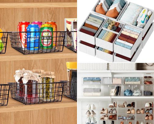 Happy Place Organizing offers stylish, practical storage solutions designed to bring order and simplicity to your home. From pantry and kitchen essentials to closet and drawer organizers, their thoughtfully designed products help maximize space, reduce clutter, and create a calm, functional environment. These organization favorites make it easy to transform everyday spaces into places you’ll truly enjoy. cover photo collage