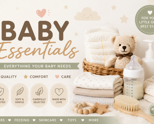 BABY ESSENTIALS cover photo collage
