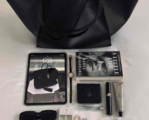 Bag essentials (expensive edition) x cover photo collage