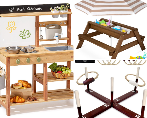 My favorite outdoor kids summer toys cover photo collage